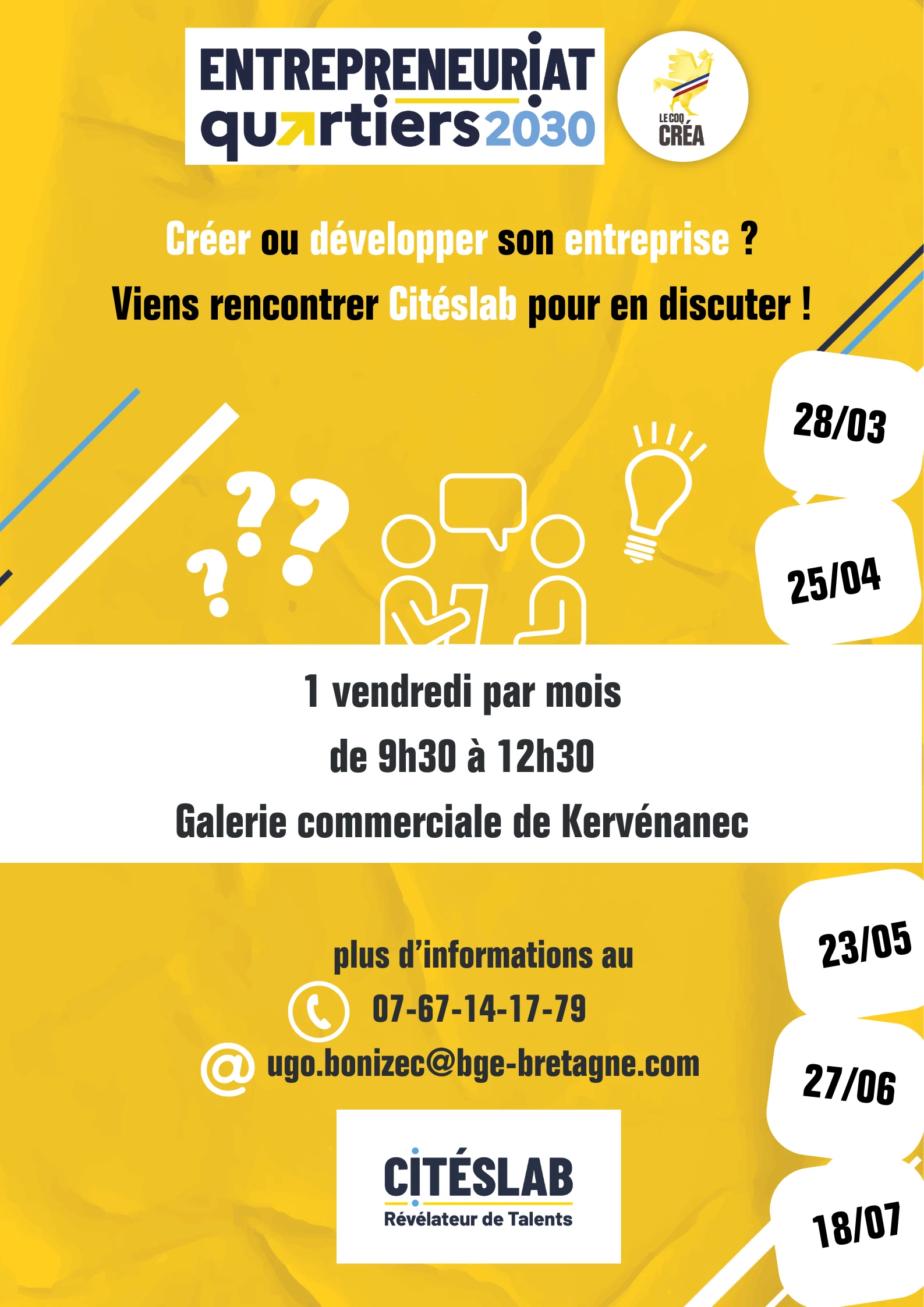 Créer ou développer son entreprise ! Viens rencontrer Citéslab pour en discuter !
