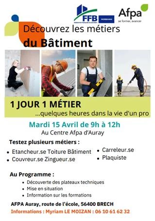 1 JOUR 1 METIER - Découverte des métiers du bâtiment avec l'AFPA d'Auray ! 