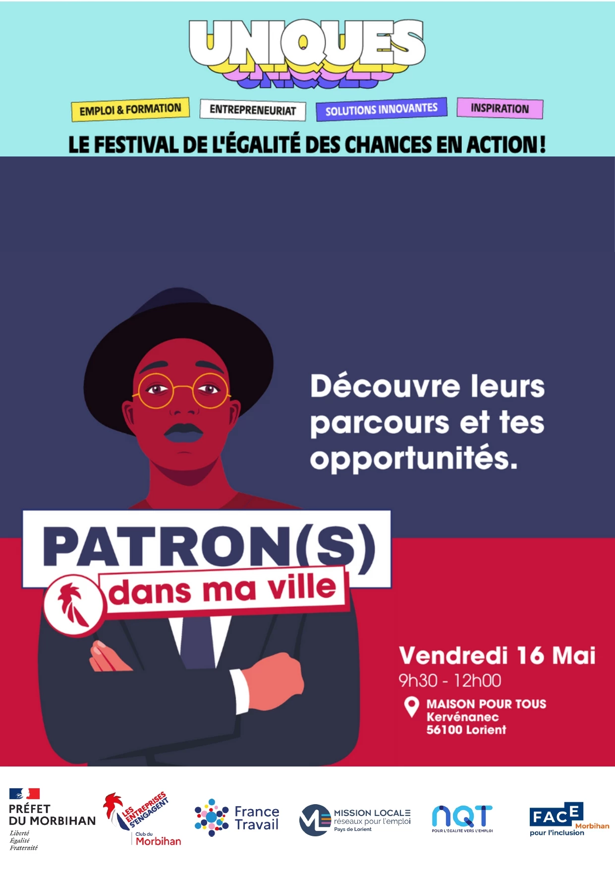 FESTIVAL UNIQUES - « Patrons dans ma ville », pour l’égalité des chances